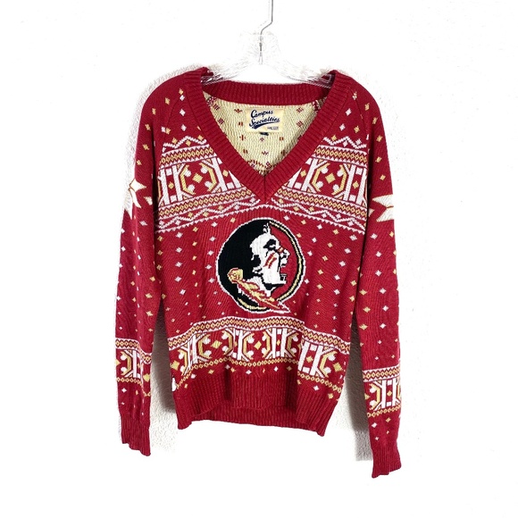Campus Heritage Sweaters - FSU Seminoles Retro Holiday Sweater SZ M